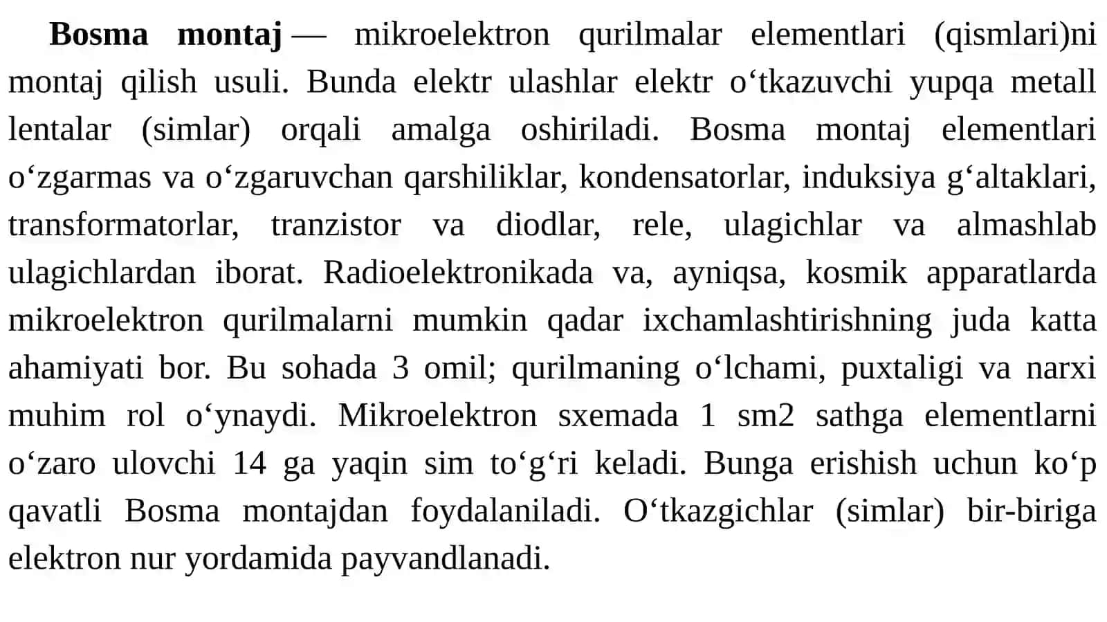Bosma Montaj Texnologiyasi Asoslari 2