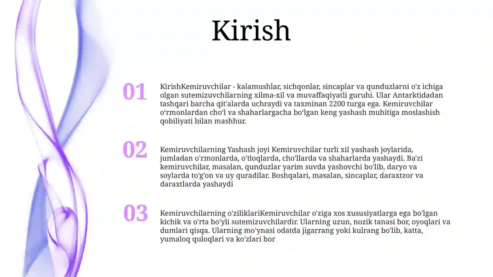 Kemiruvchilarning Yashash Joyi 2
