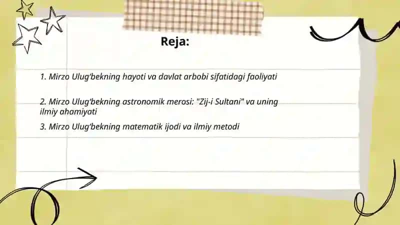 Mirzo Ulug‘bek - davlat arbobi va buyuk olim 2