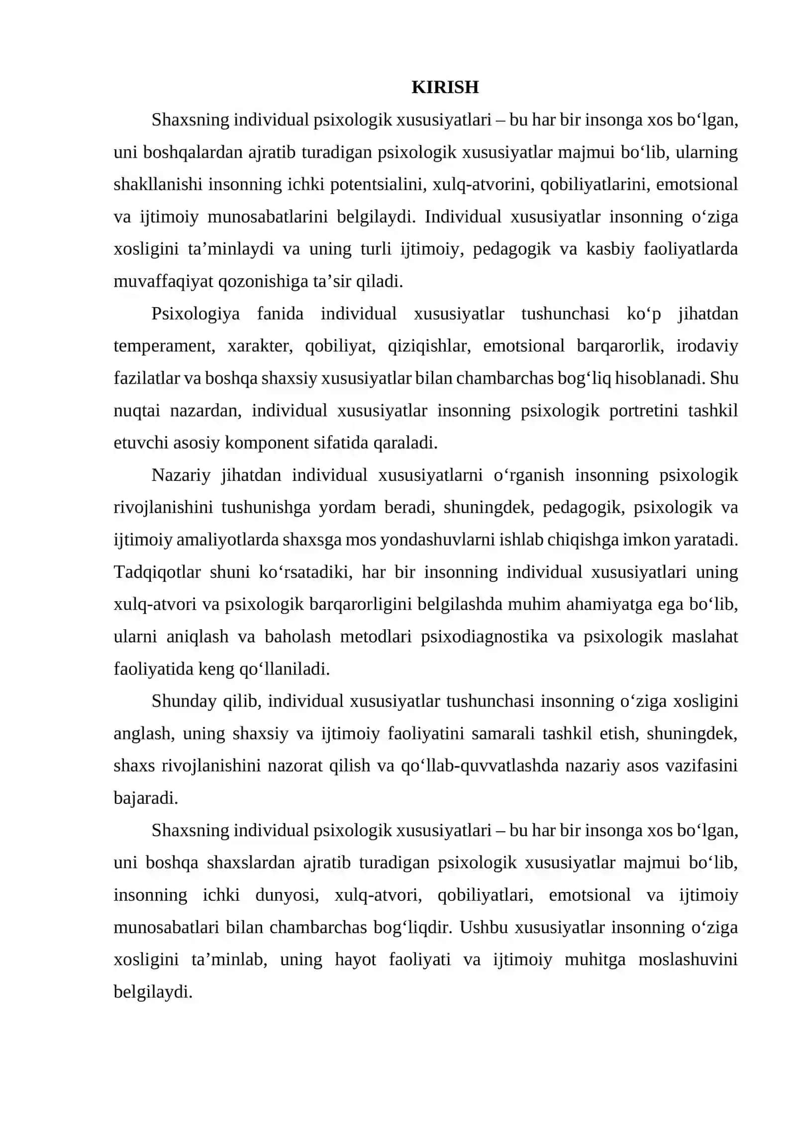 INDIVIDUAL SHAXS INDIVIDUALLIK TUSHUNCHALARI 2