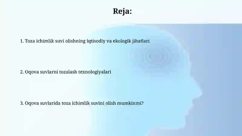 Oqava suvlarda toza ichimlik suvi olishni eplaymizmi 2