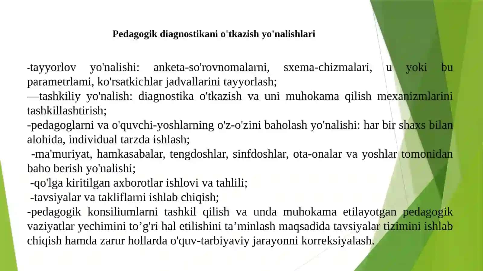 Ta'lim-tarbiya jarayonida o‘lchash va shkalalashning asosiy yo‘nalishlari 2
