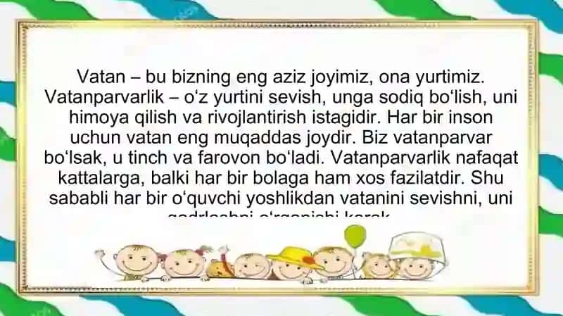 Vatanparvarlik yuksak fazilat 2