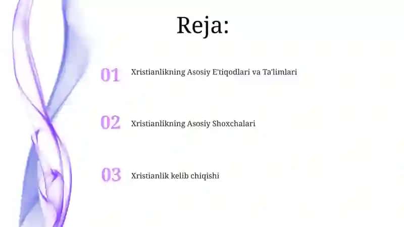 Xristianlikning Asosiy E'tiqodlari va Ta'limlari 2