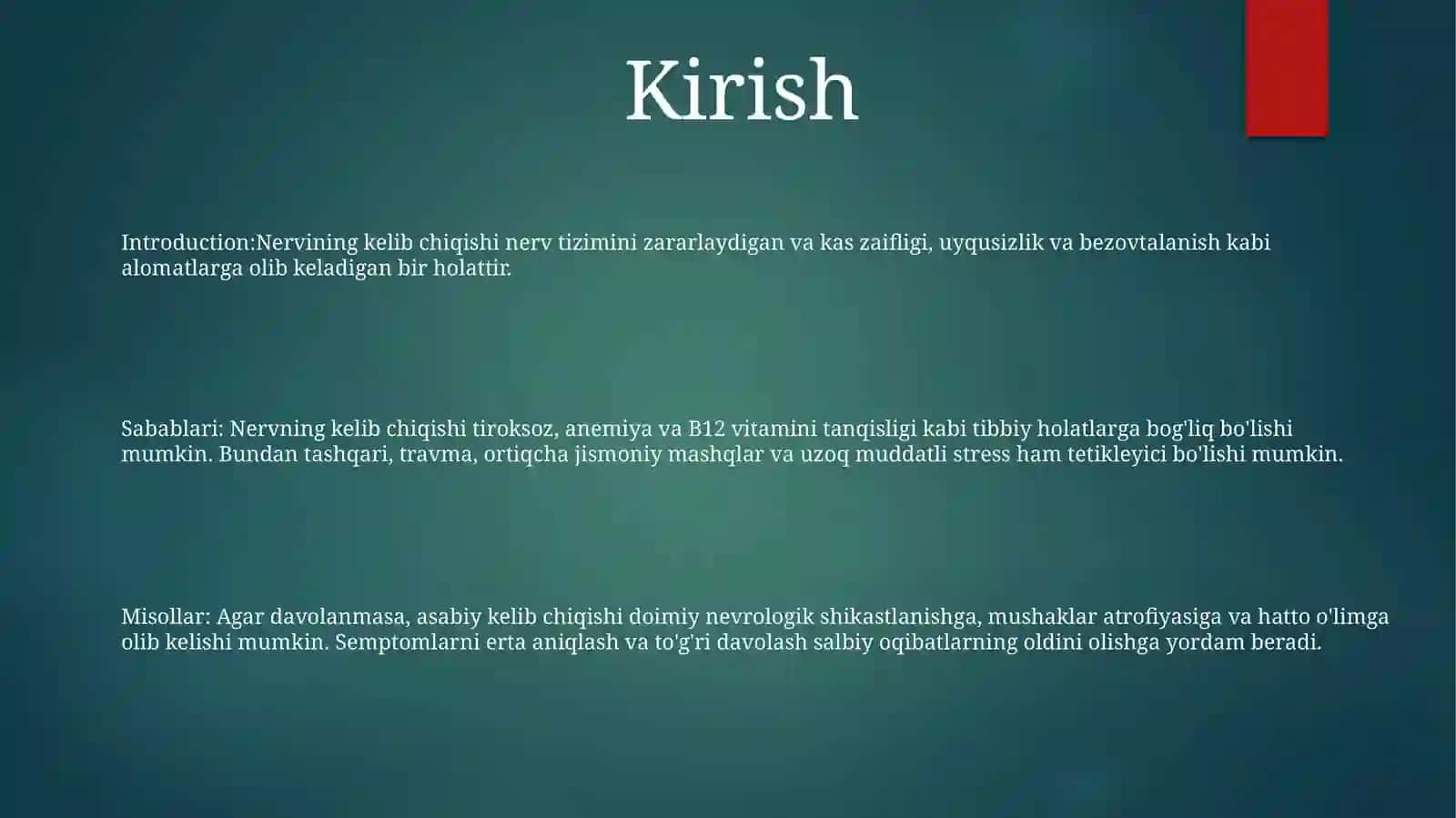 Nervining Nervitining Kelib Chiqish Sabablari Va Asoratlari 2