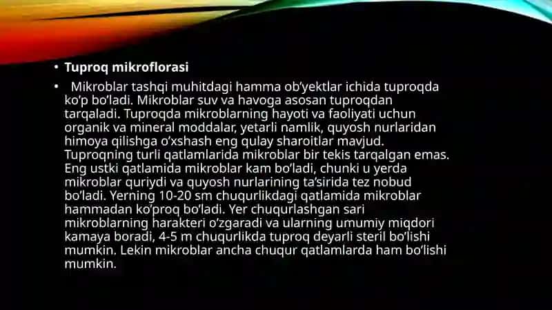 Tuproq mikroflorasi 2