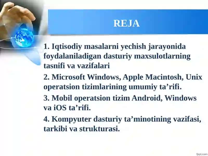 IQTISODIYOTDA FOYDALANILADIGAN DASTURIY MAHSULOTLAR 2
