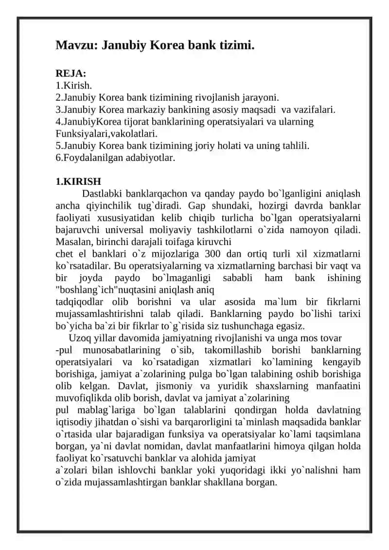 Janubiy Korea Bank ishi 2