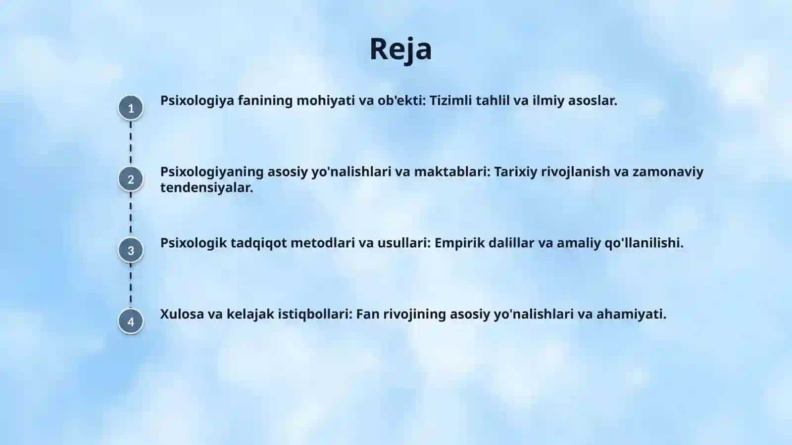 Psixologiya asoslari faniga kirish 2