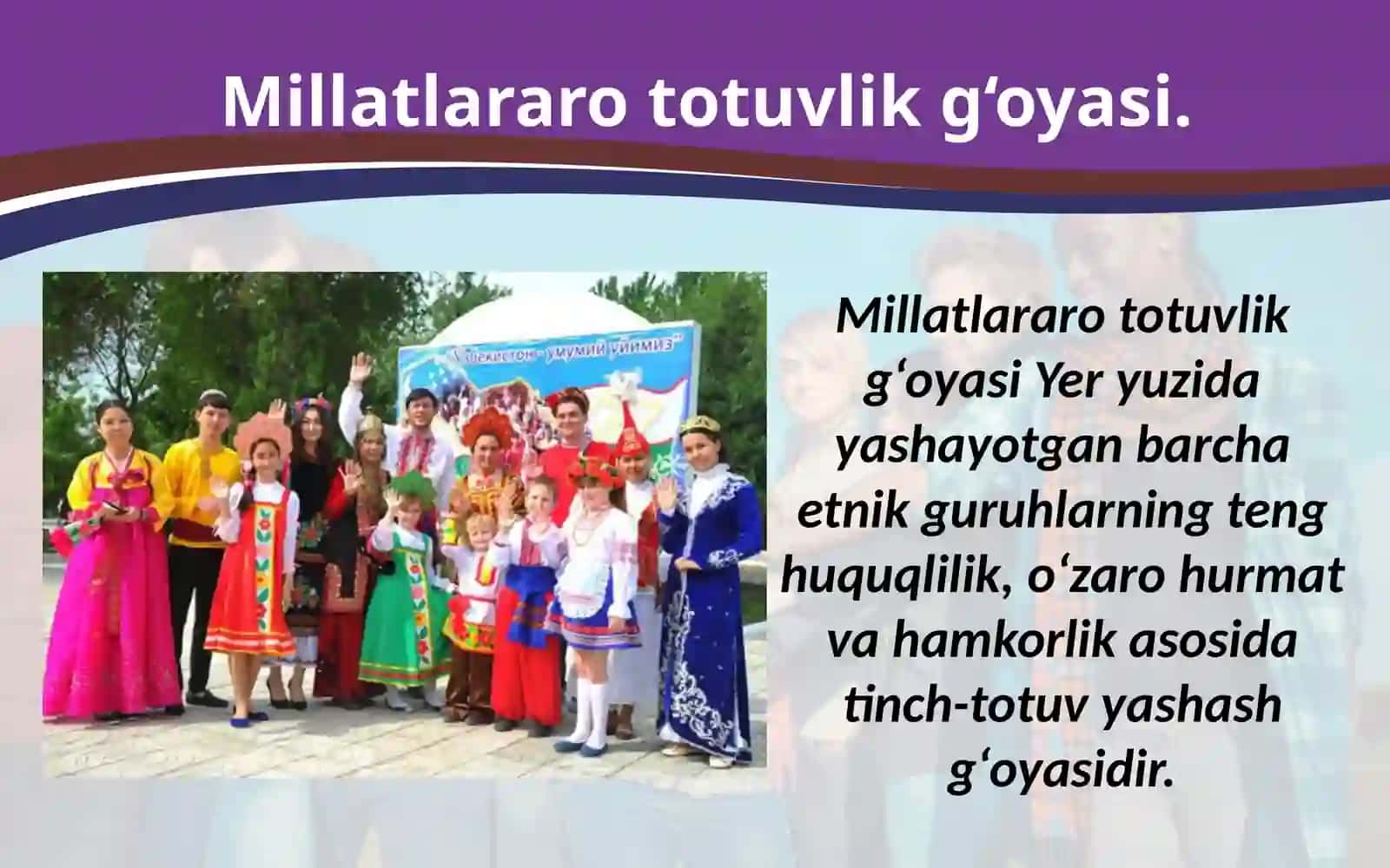O‘zbekistonda millatlararo munosabatlar va bag‘rikenglik 2