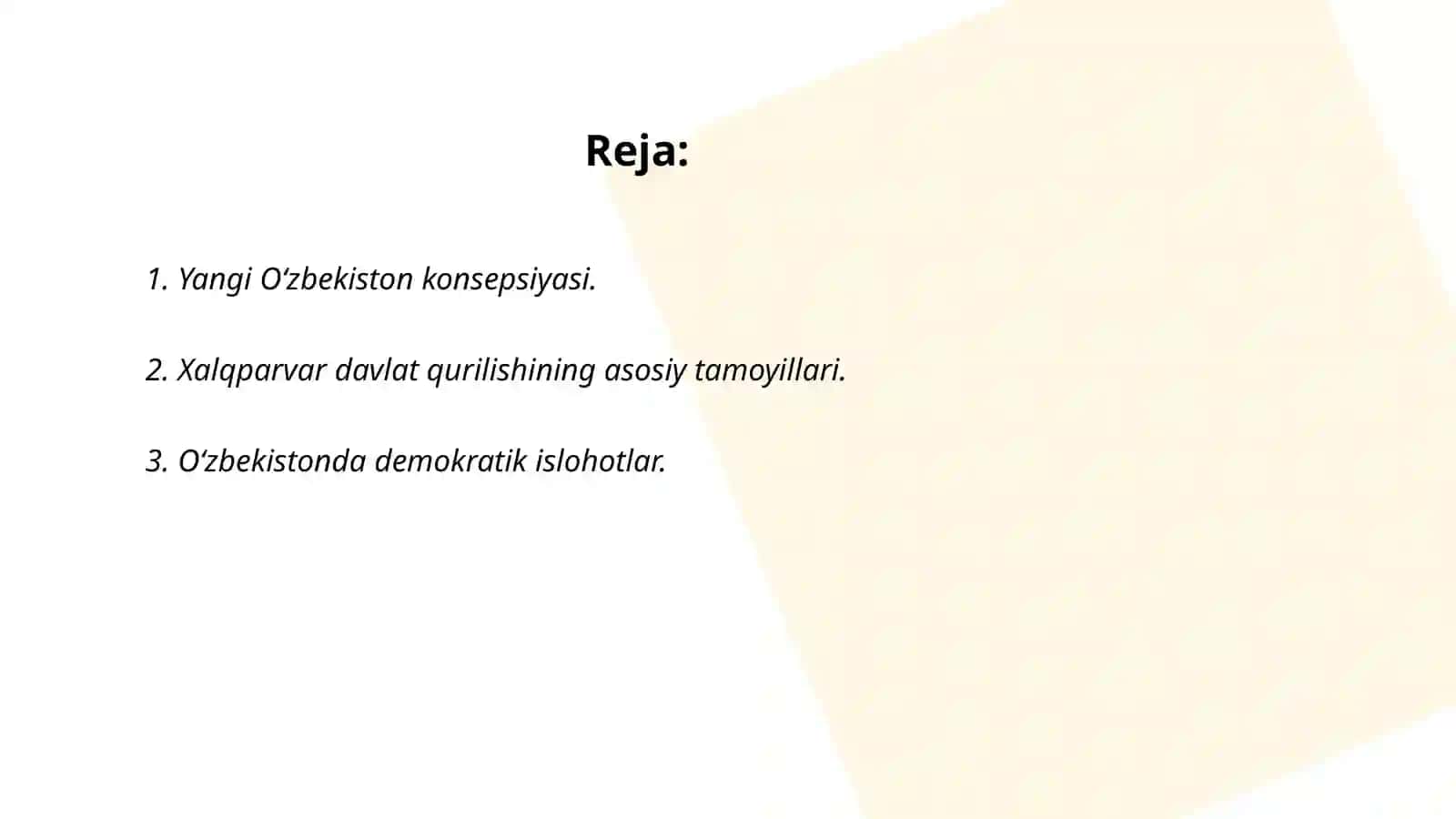 Yangi O‘zbekistonda xalqchil va insonparvar davlat 2