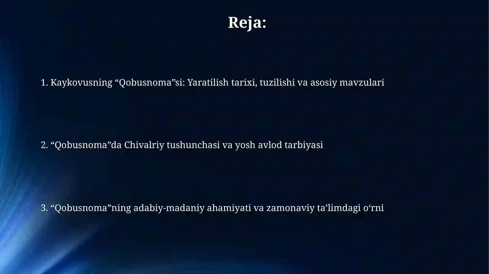 "Qobusnoma" asari va juvonmardliktarbiyasi 2