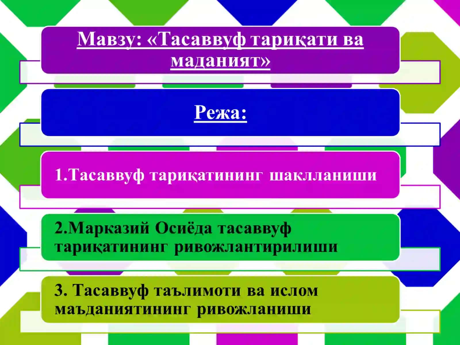 Тасаввуф Шарқ маънавияти тарихи 2