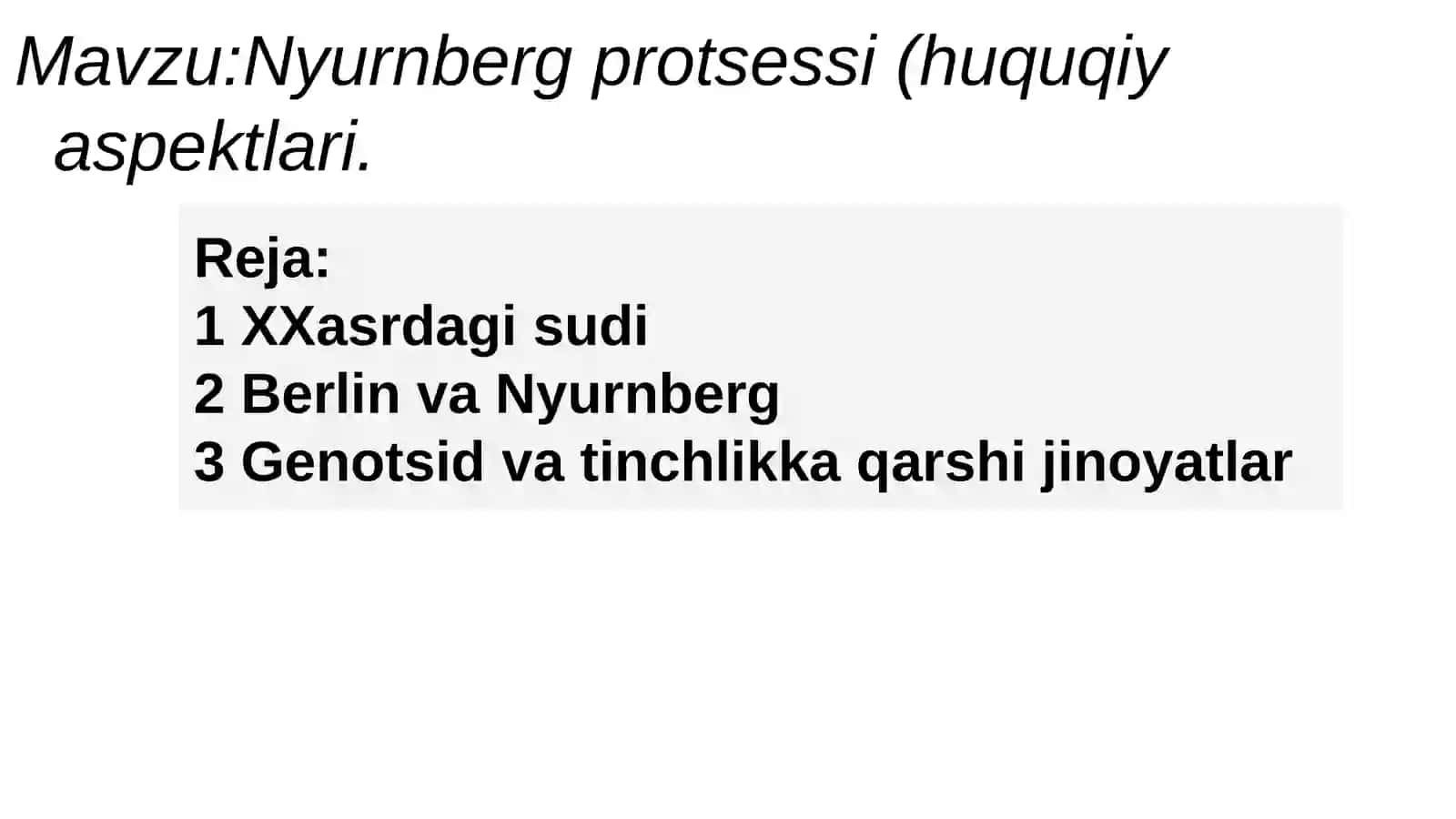 Nyurnberg protsessi (huquqiy aspektlari) 2