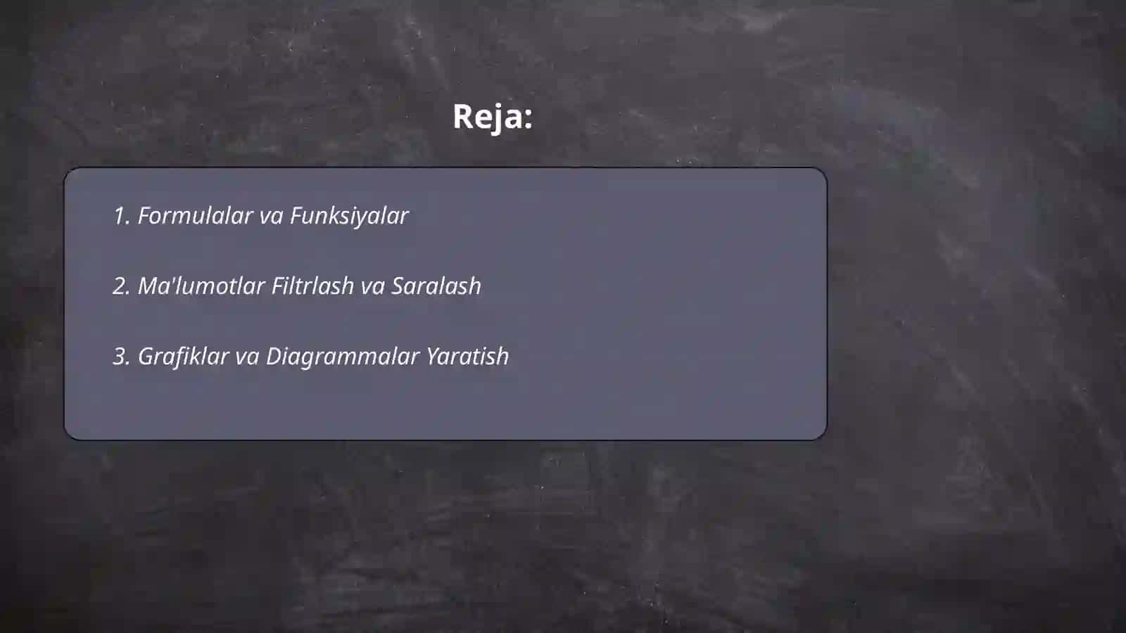 Formulalar va Funksiyalar 2