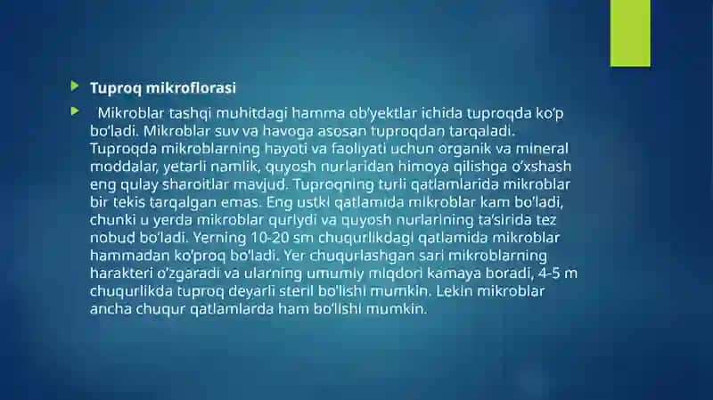 Tuproq mikroflorasi 2