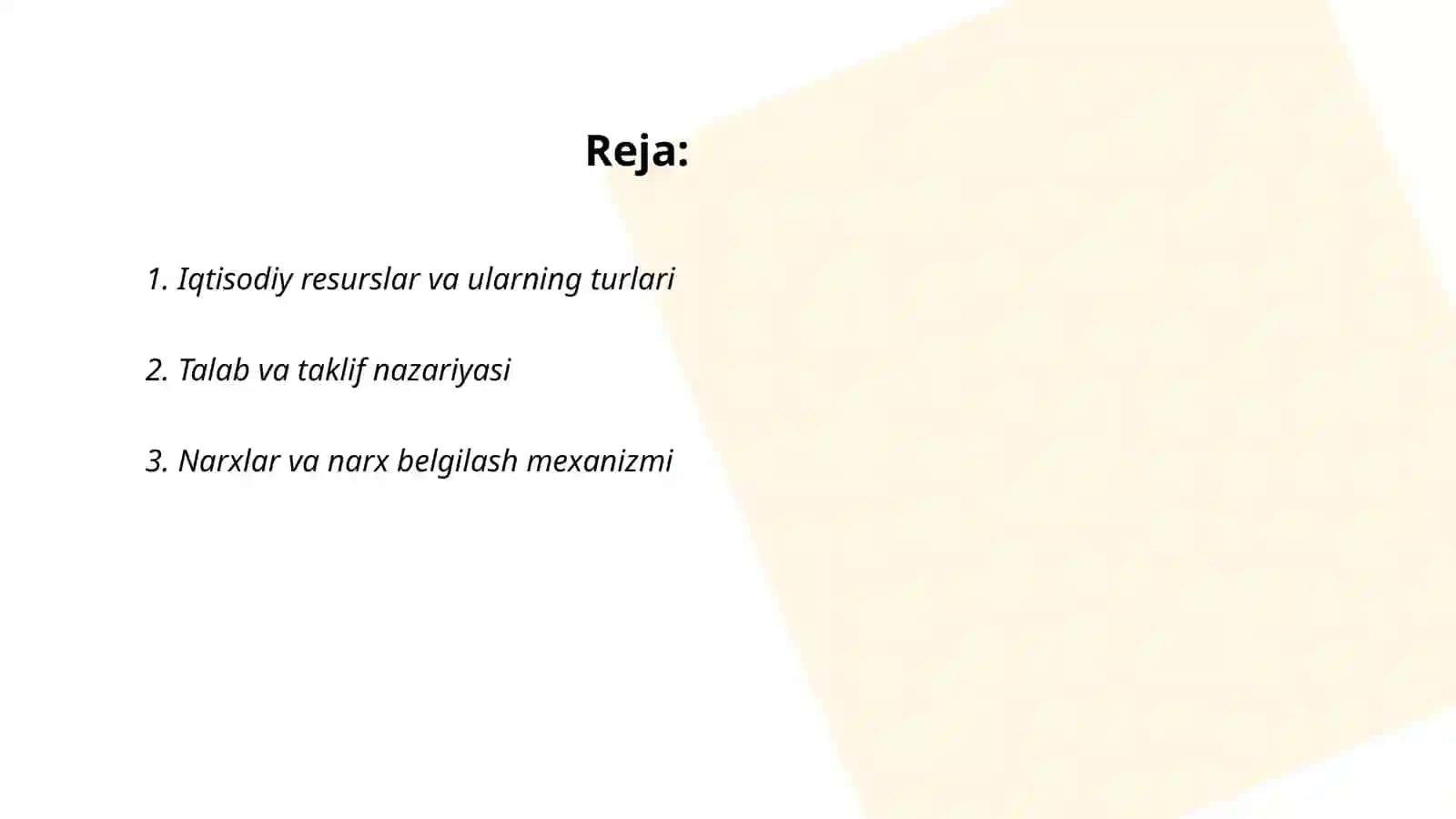 Iqtisodiyot nazariyasi 2