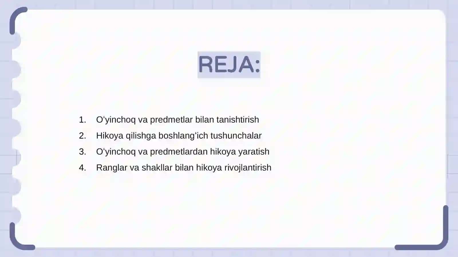 Oʻyinchoq va predmetlarga qarab hikoya qilishga oʻrgatish 2