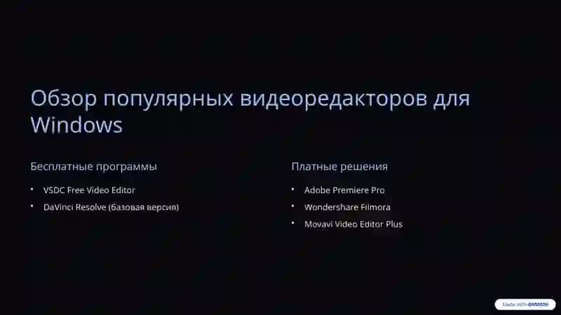 Программы для обработки видео файлов в Windows 2