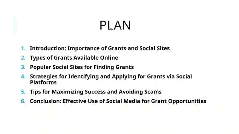 Access to Grants via Social Media 2