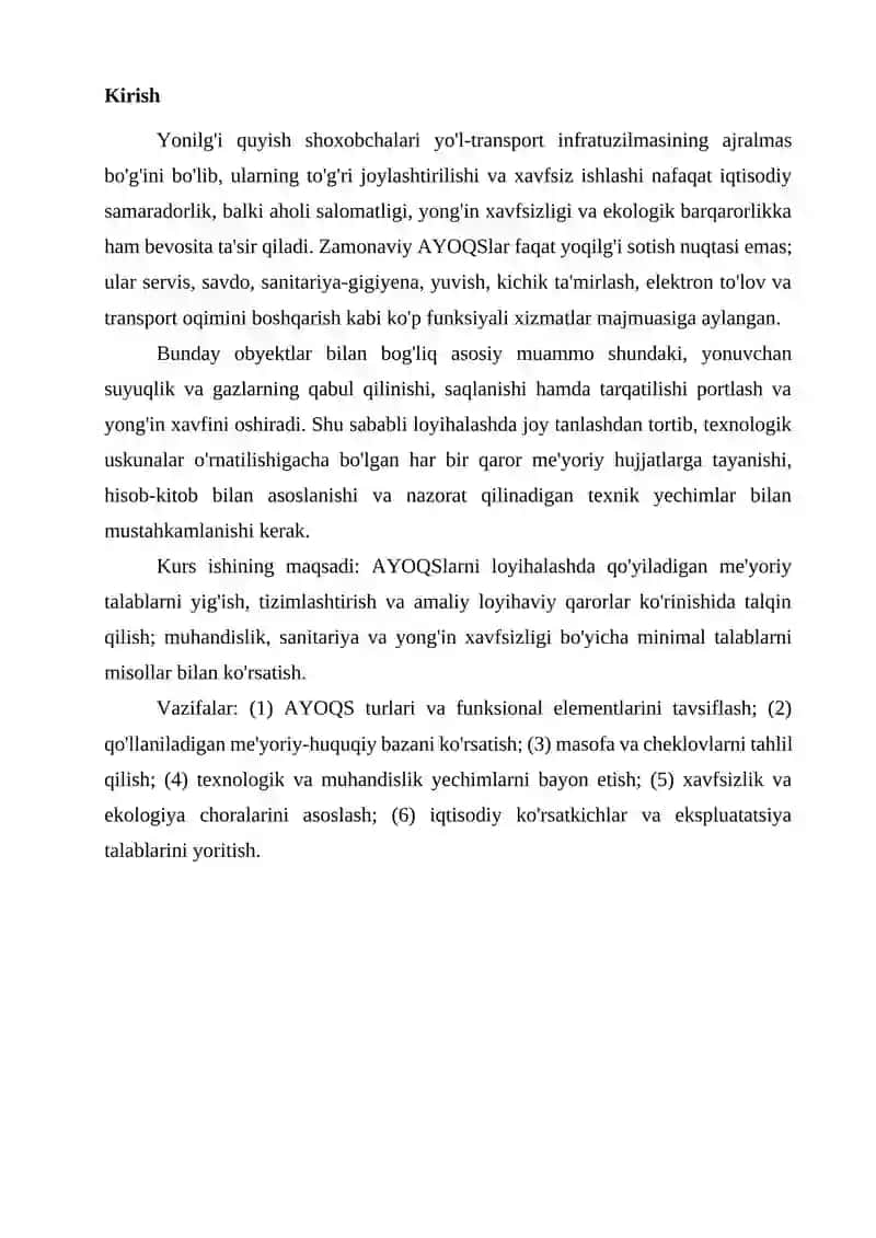 Mundarija (namunaviy) 2