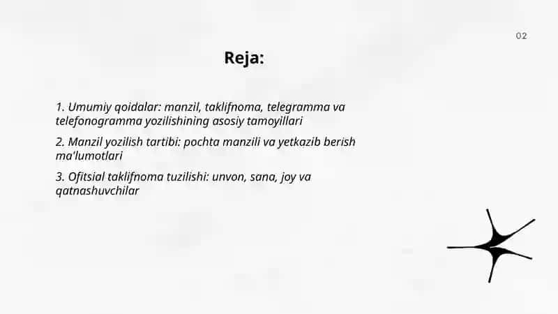 Manzil taklifnoma telegramma telefonogrammaning yozilish tartibi 2