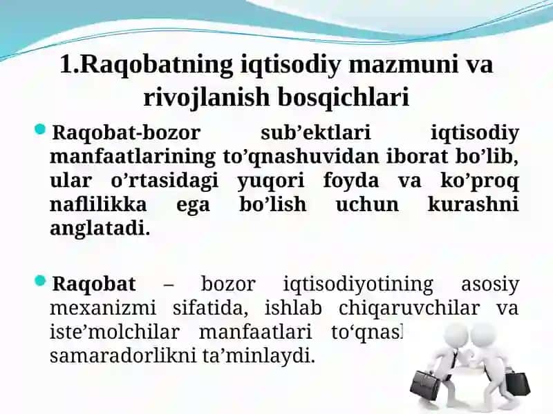 Iqtisod fani Raqobat mavzusi 2