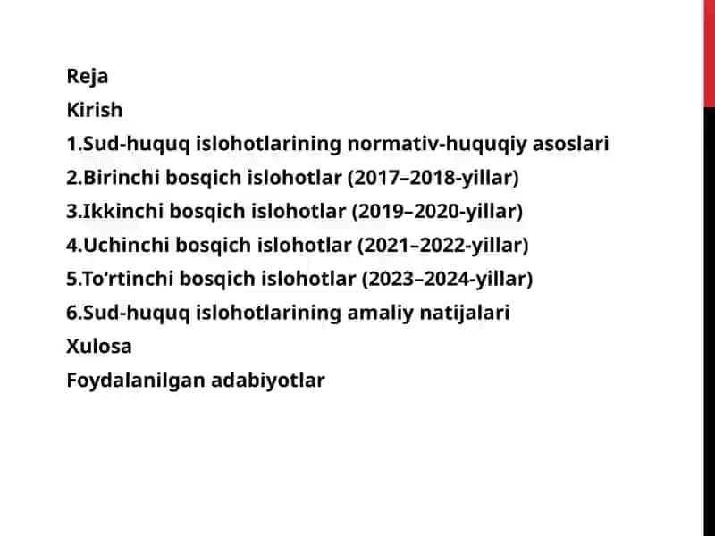 Sud-huquqislohotlar va ularning bosqichlari 2