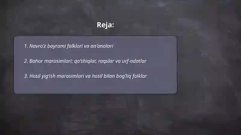 Mavsumiy va oilaviy marosim folklori 2