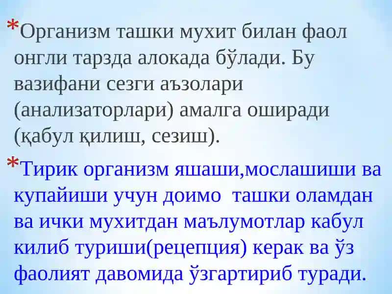 Анализаторлар системаси 2