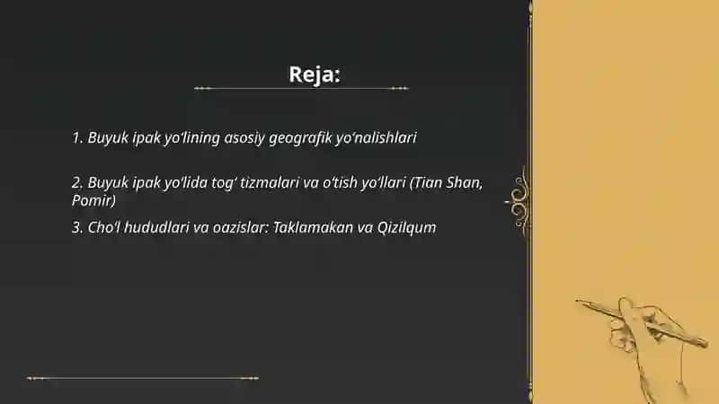 Buyuk ipak yoʻli geografiyasi 2