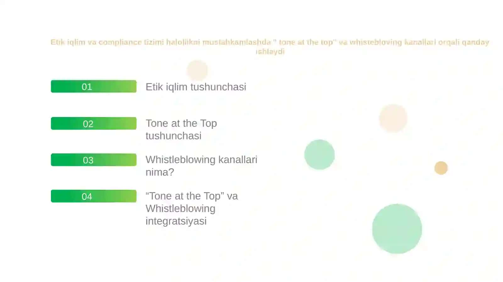 Etik iqlim va compliance tizimi 2