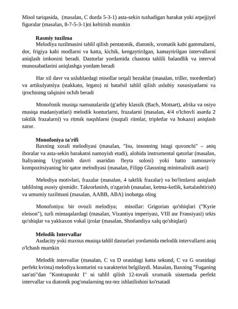 Bir ovozli kuy namunalari tahlili 2