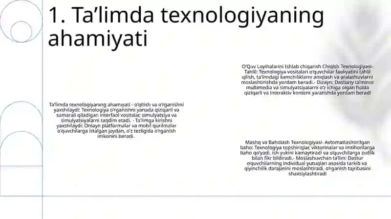 OʻQuv Loyihalarini Ishlab Chiqish Texnologiyasi 2