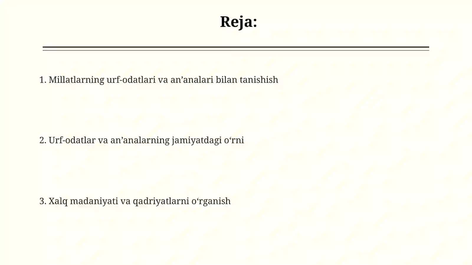 Turli millatlarning urf-odatlari va an’analari 2