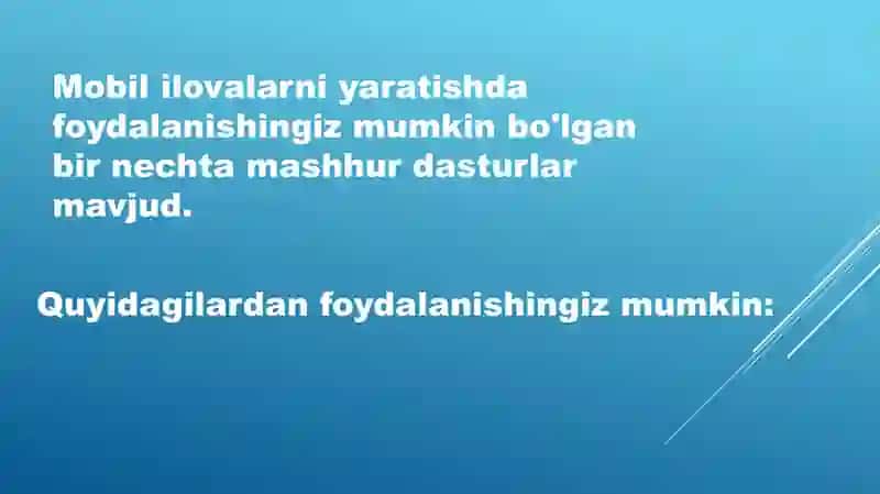 Mobil ilovalarni yaratuvchi dasturlar 2