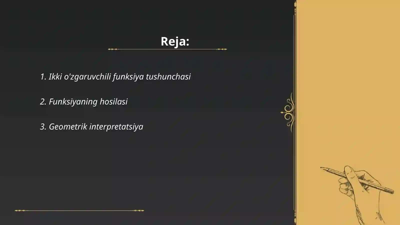 Ikki òzgaruvchili funksiya differensialining geometrik manosi 2