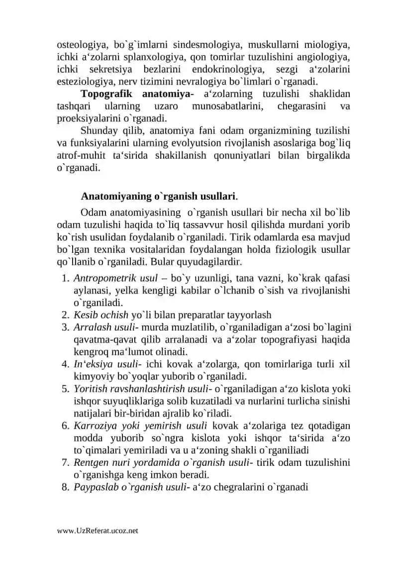 Odam anatomiyasi 2