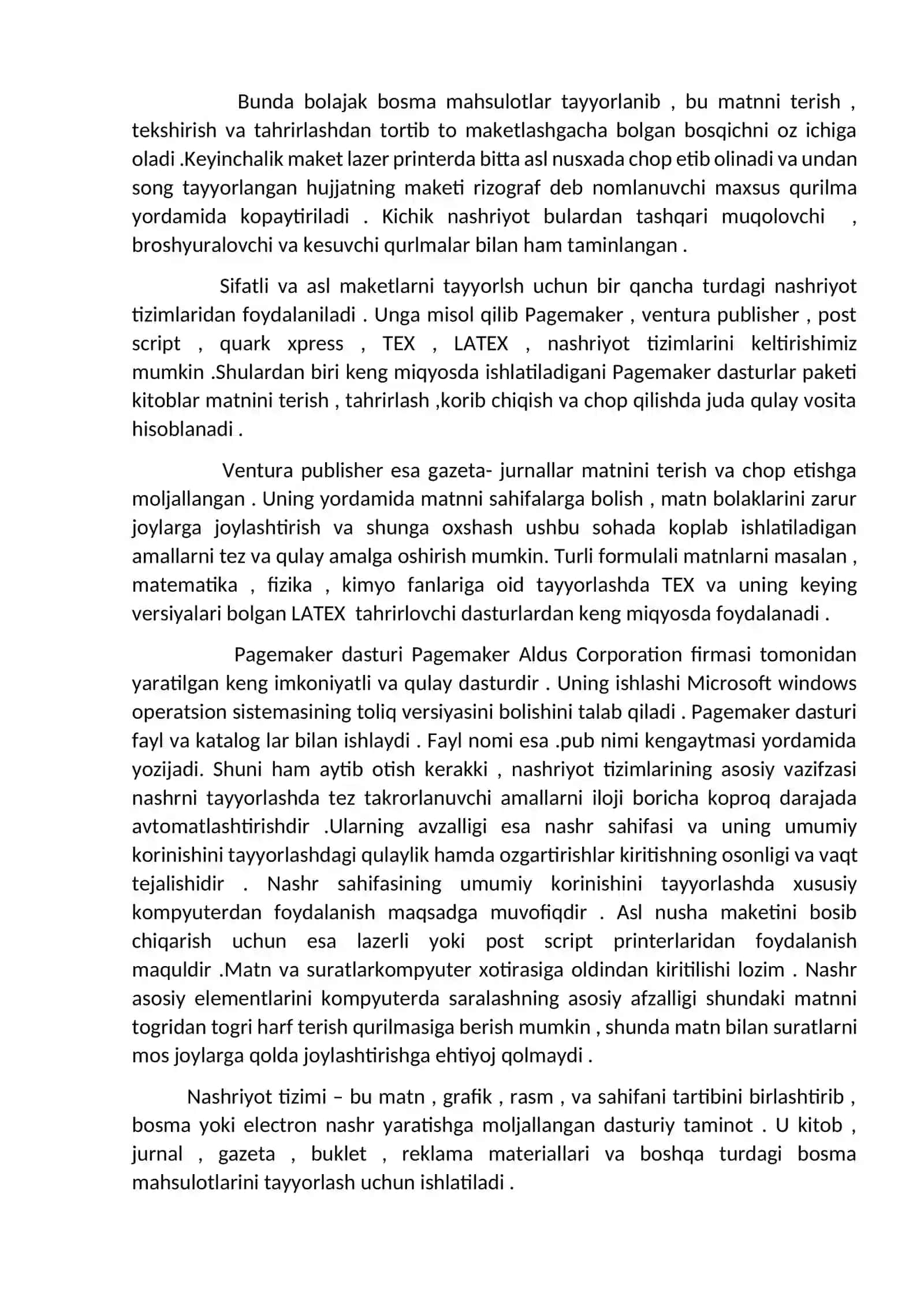 Nashriyot tizimlari va Pagemaker dasturi 2