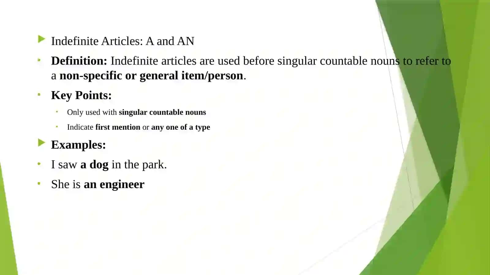 Indefinite Articles-A & AN 2