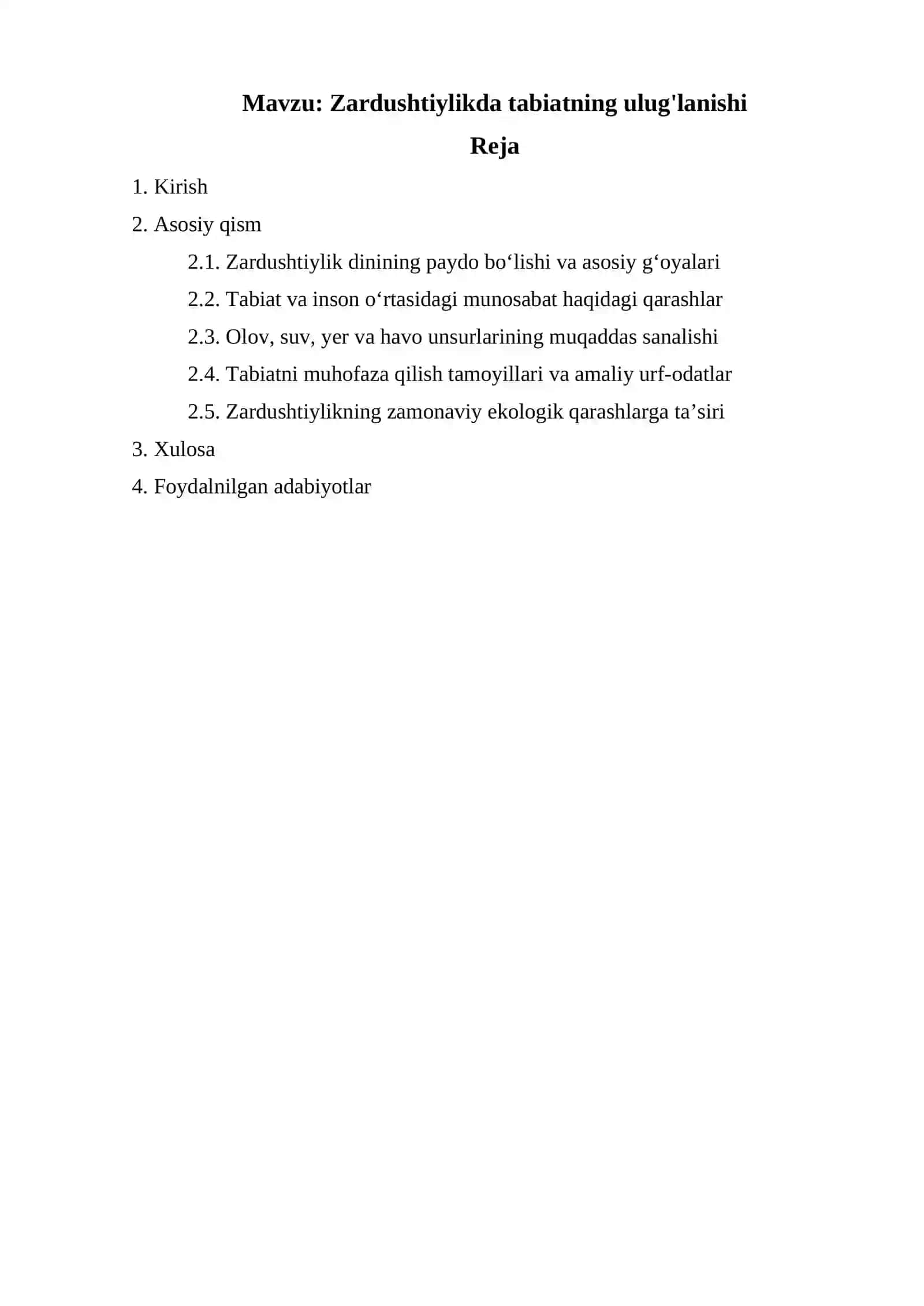 Zardushtiylikda tabiatning ulug'lanishi 2