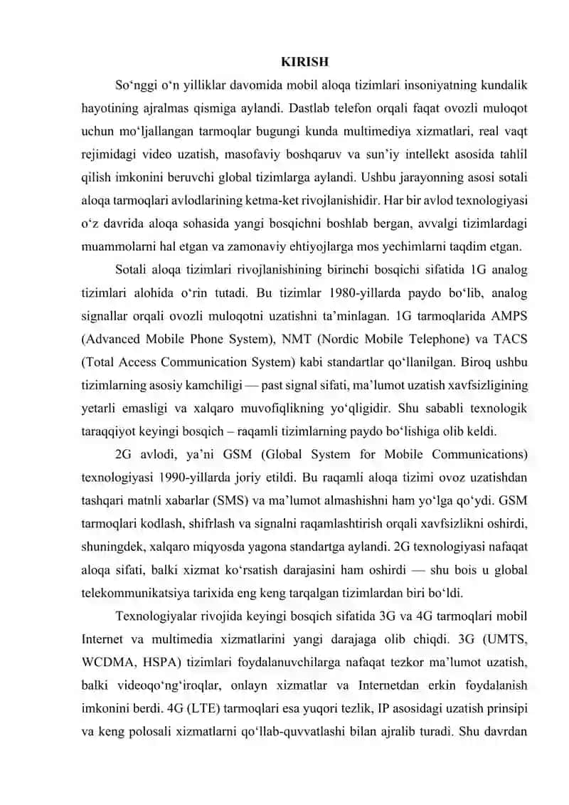 Turli avlodlar sotali aloqa tarmoqlari 2