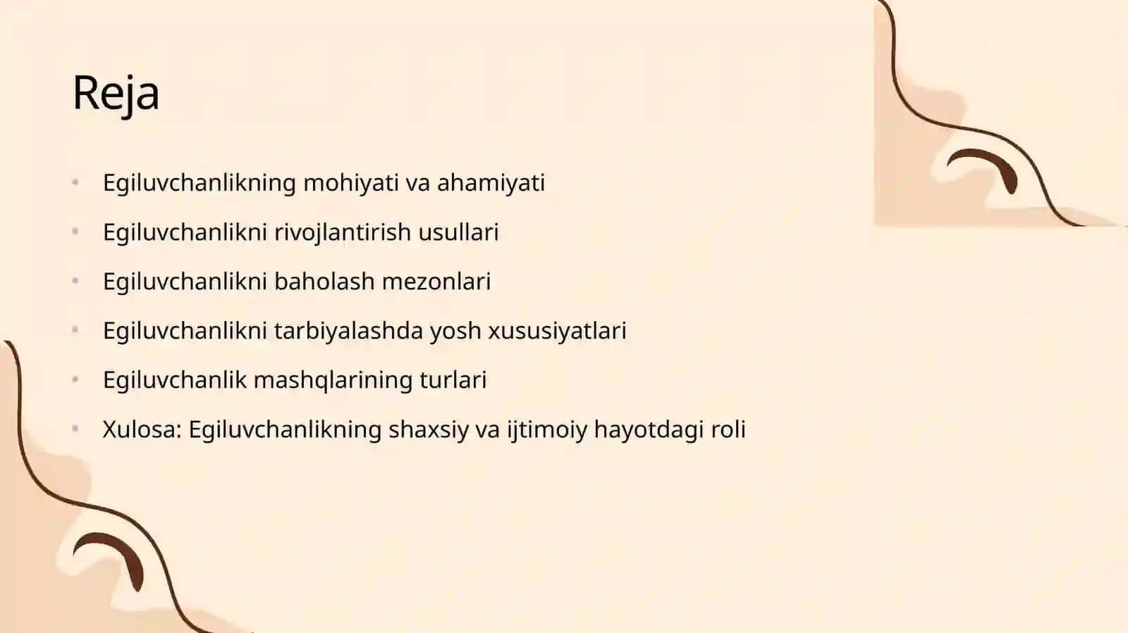 Egiluvchanlik qobilyatini tarbiyalash 2