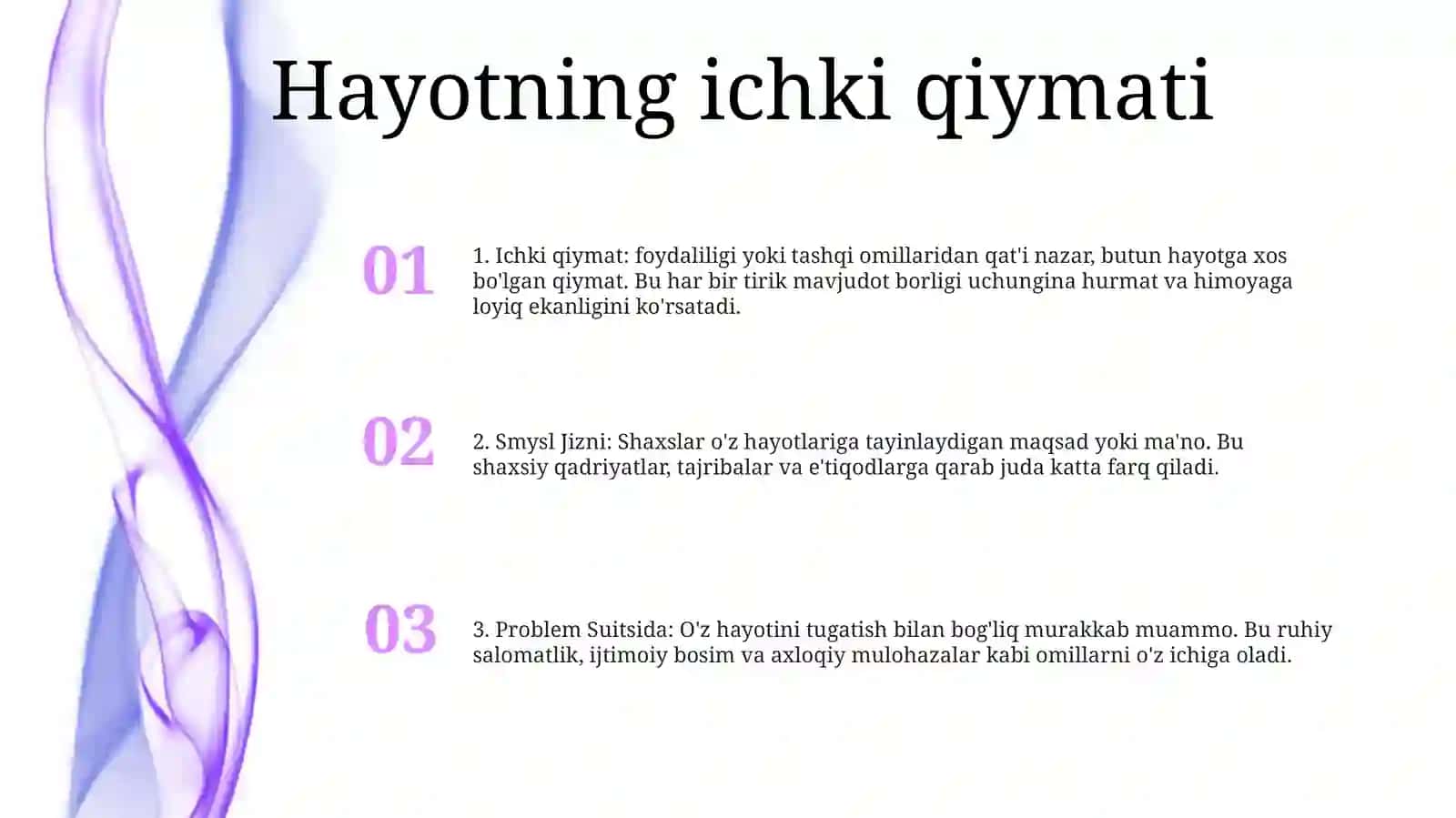 Ichki qiymat va jizni 2