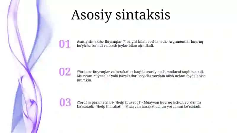 Asosiy sintaksis 2