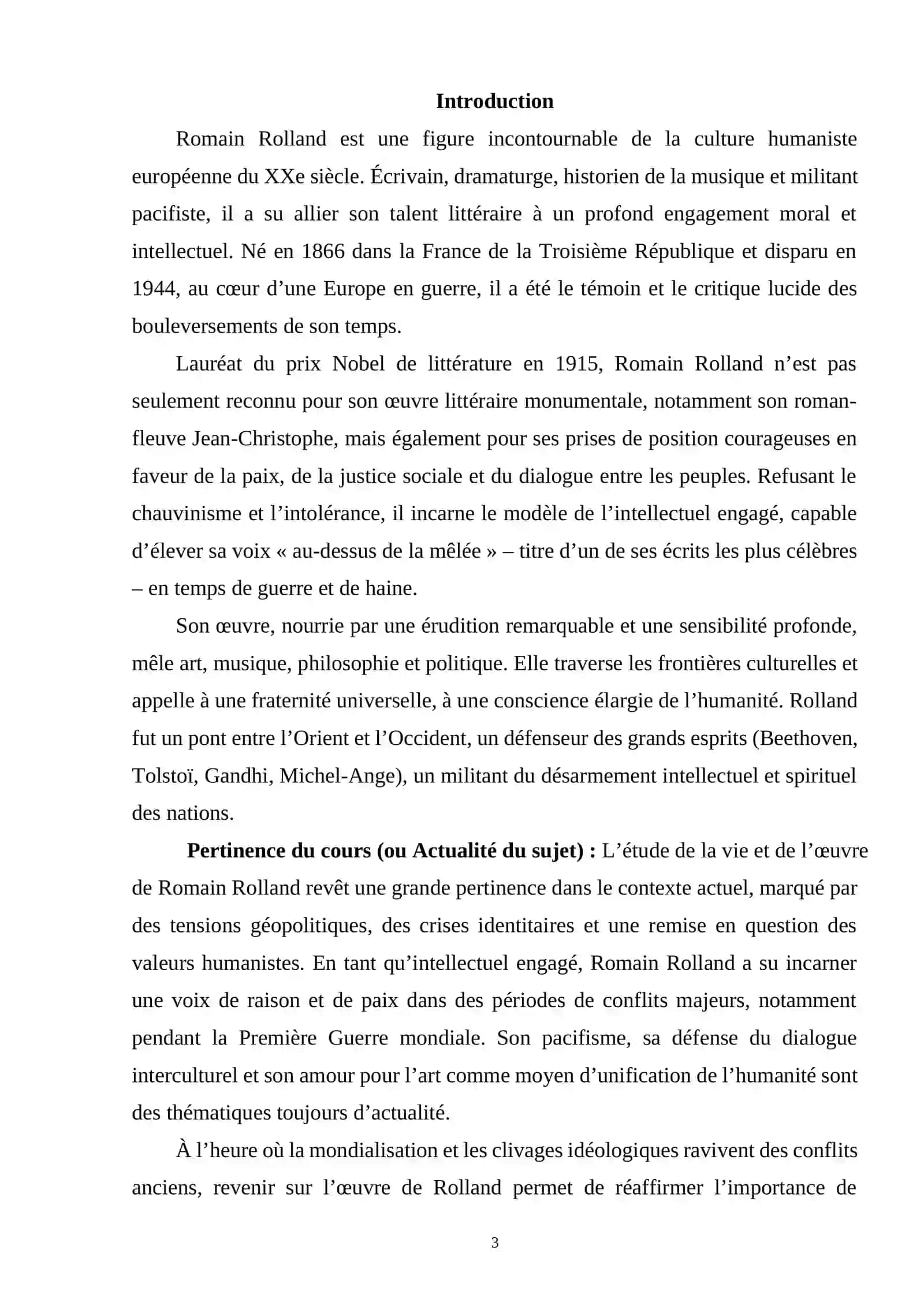 LA VIE ET ŒUVRE DE R. ROLLAND 2