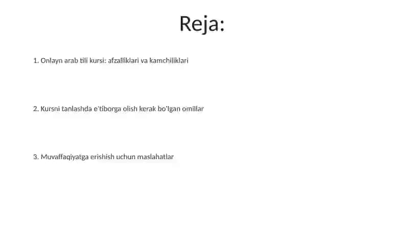 Onlayn arab tili kursi 2