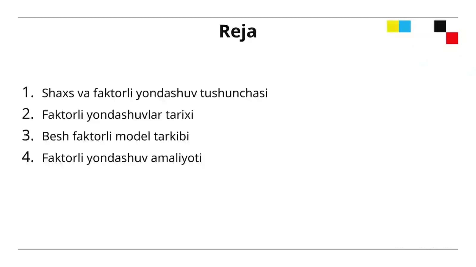Shaxsga Faktorli Yondashuvlar 2