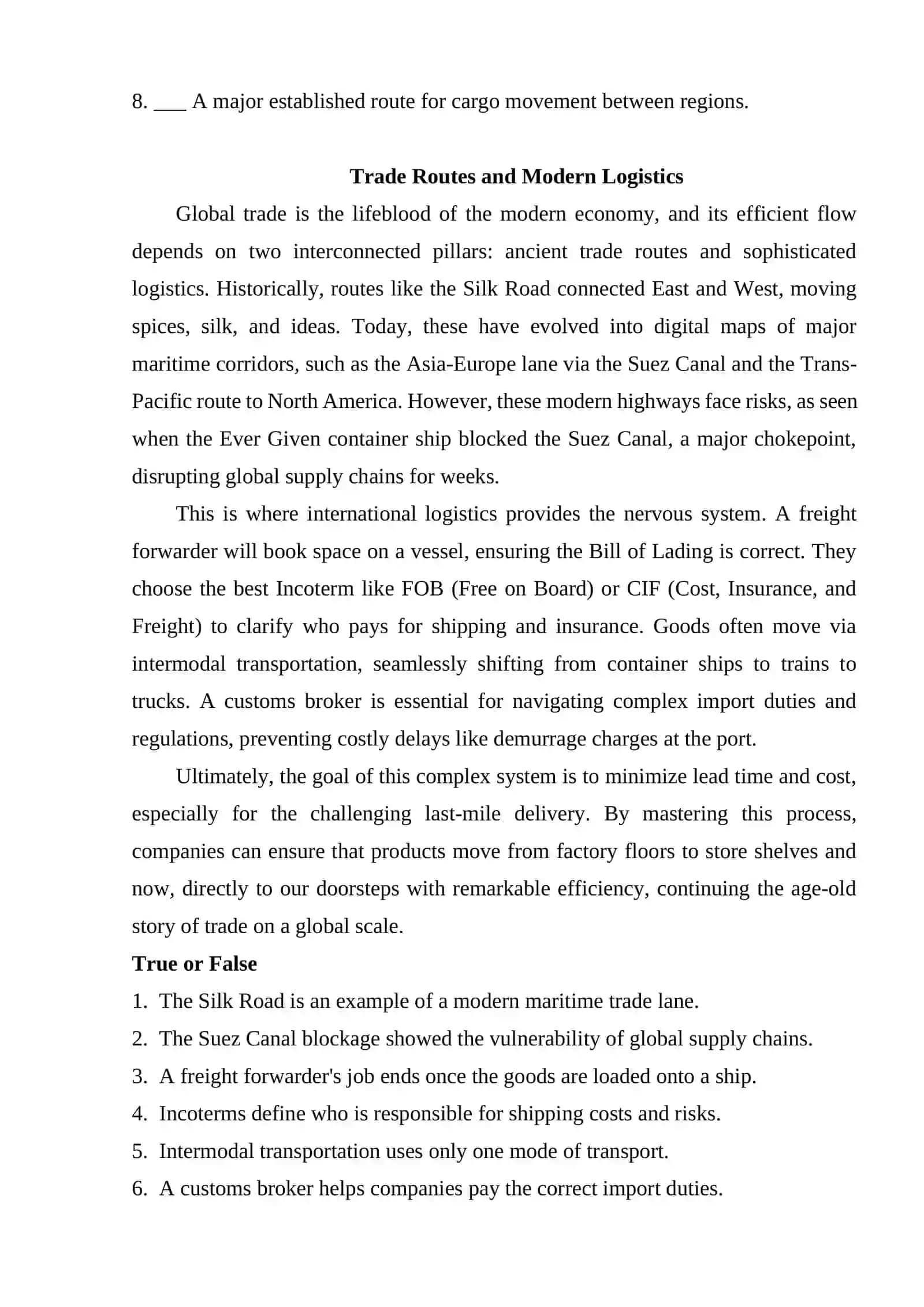 International Logistics Vocabulary 2