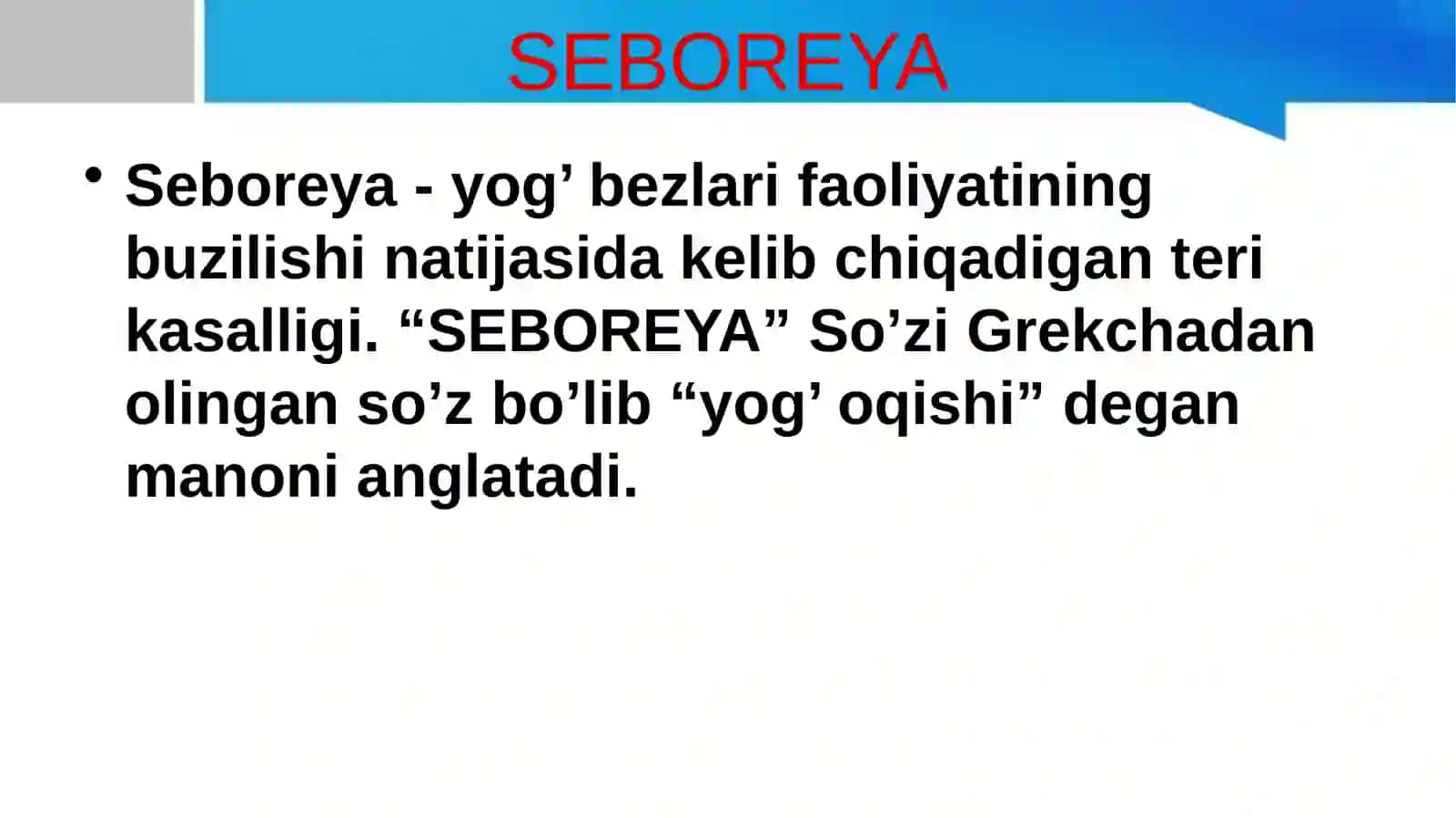 SEBOREYA. PUSHTI RANGLI XUSNBUZARLAR 2